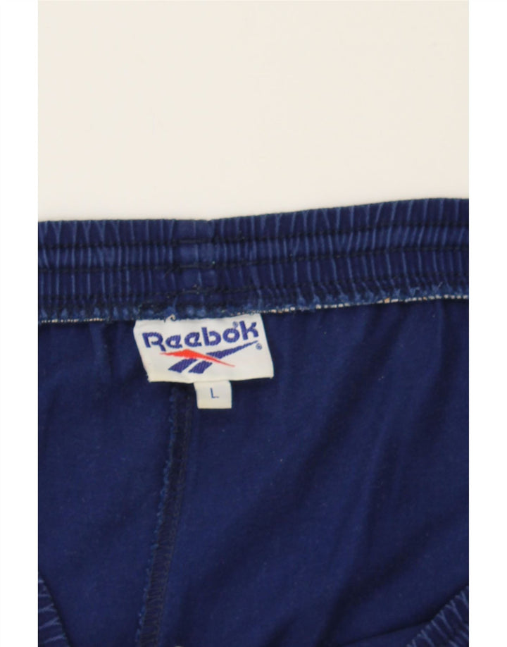 REEBOK Mens Tracksuit Trousers Large  Navy Blue Cotton Vintage Reebok and Second-Hand Reebok from Messina Hembry 