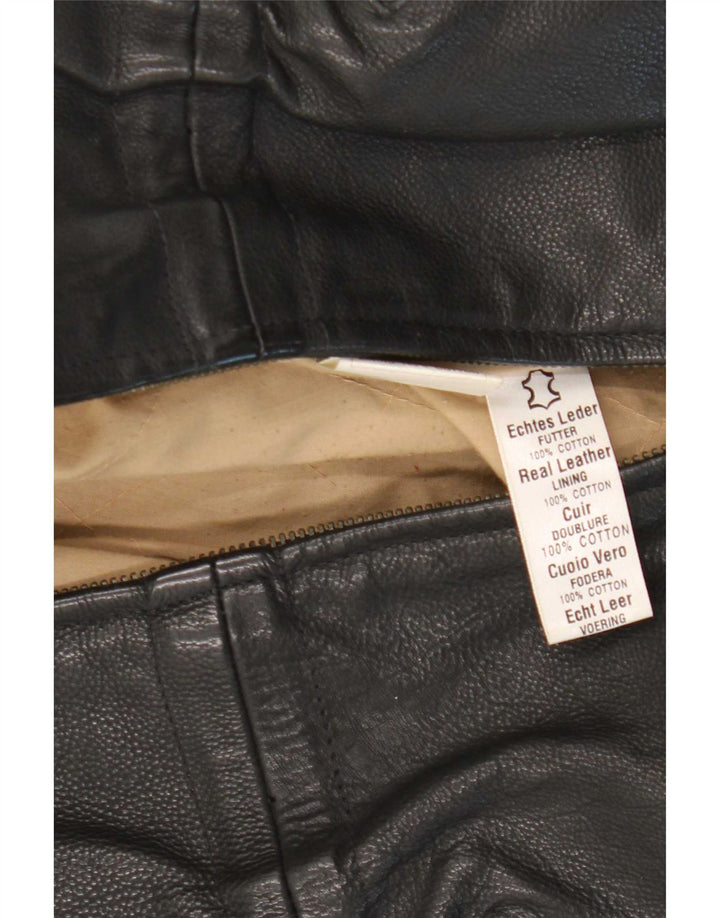 Fly Womens Leather Jacket UK 14 Medium Black Leather