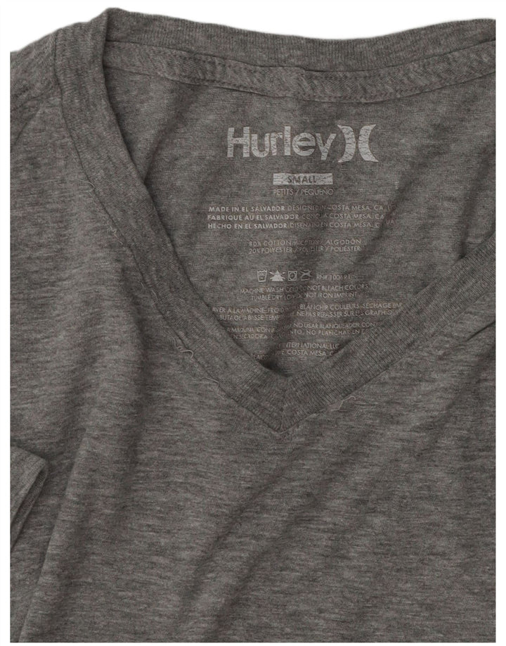 Hurley Mens T-Shirt Top Small Grey Flecked Cotton