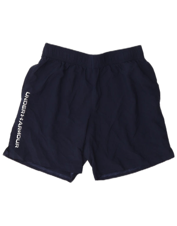 Under Armour Mens Graphic Sport Shorts Large Navy Blue Polyester