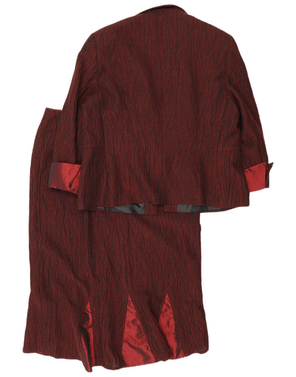 John Bentley Womens 2 Piece Skirt Set UK 18 XL W36 Red Colourblock