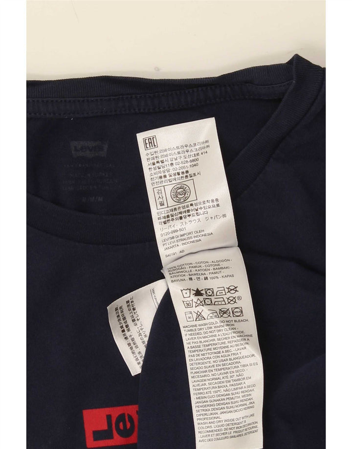 Levi's Mens Short Sleeve Regular Graphic T-Shirt Top Medium Navy Blue