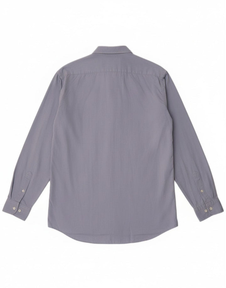 Lacoste Mens Shirt Size 40 Medium Blue Cotton