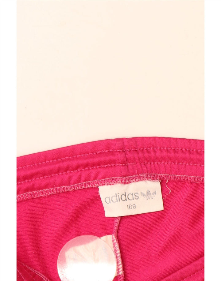 ADIDAS Girls Tracksuit Trousers 14-15 Years  Pink Polyester