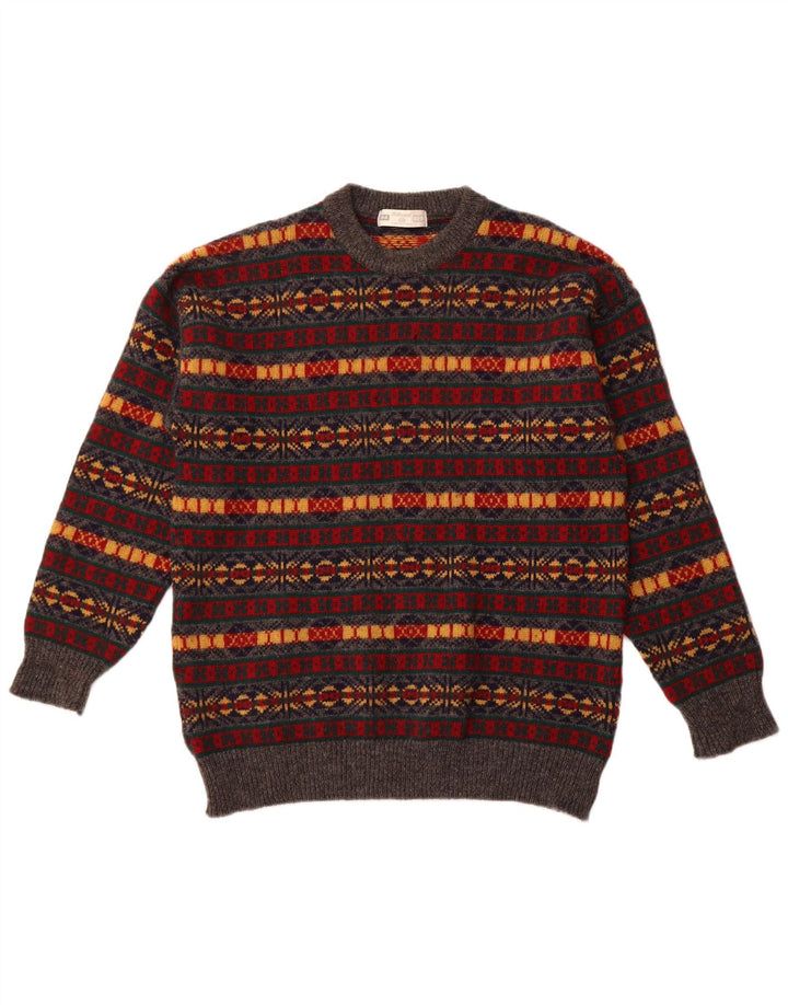 ST. BERNARD Mens Crew Neck Jumper Sweater Large Multicoloured Fair Isle