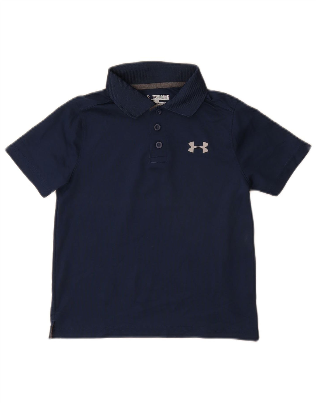 UNDER ARMOUR Boys Heat Gear Polo Shirt 6-7 Years XS Navy Blue