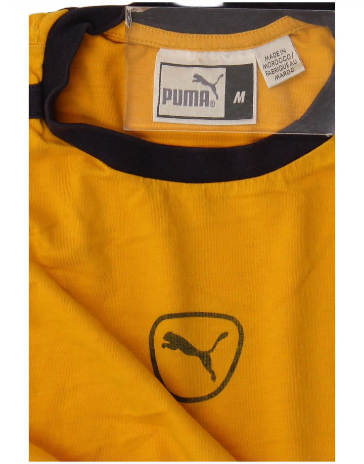Puma Mens T-Shirt Top Medium Yellow
