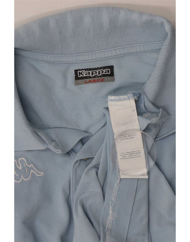 Kappa Mens Polo Shirt Large Blue Cotton
