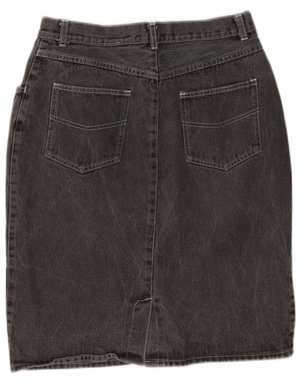 Vintage Womens Denim Skirt IT 42 Medium W28  Grey Cotton