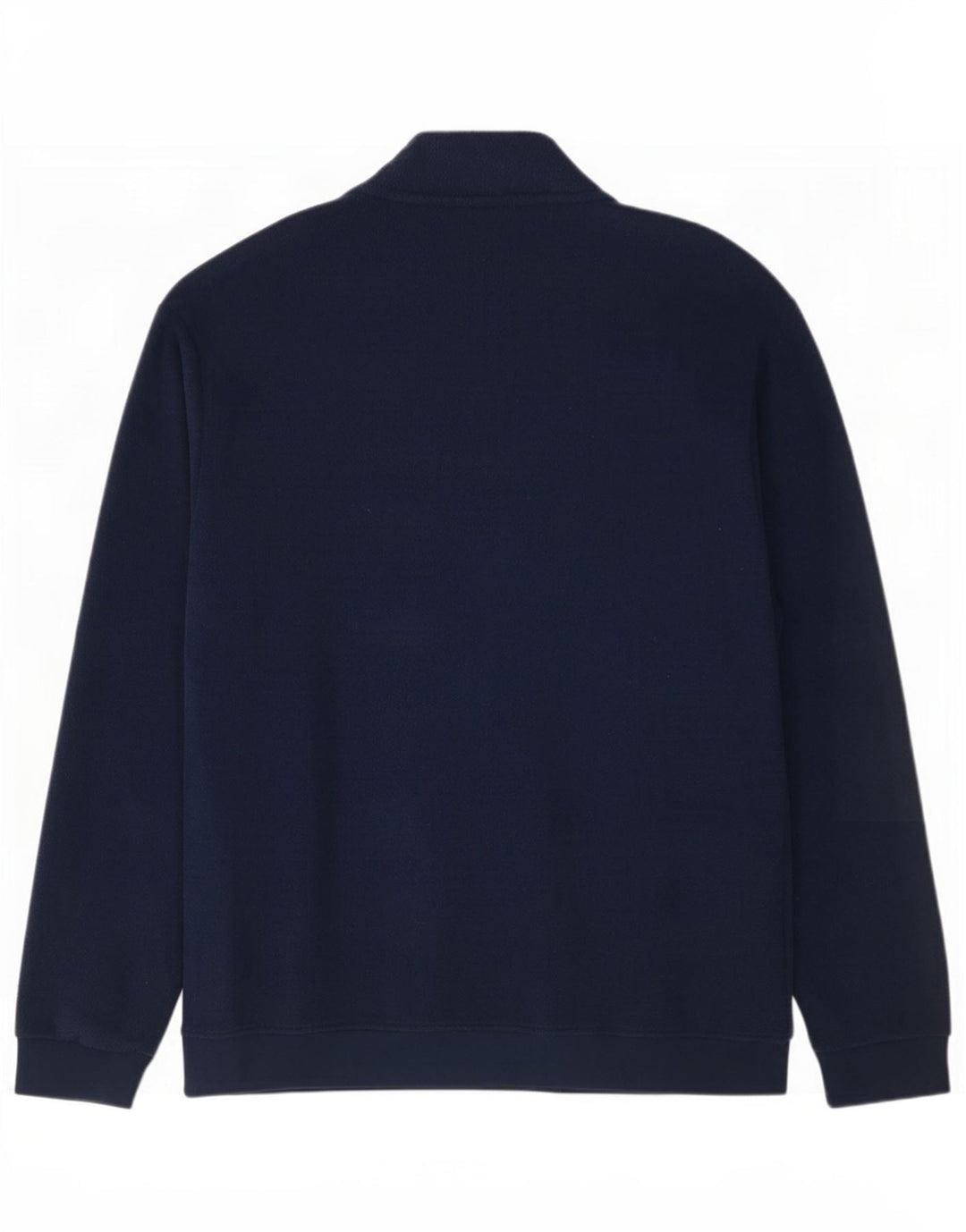 Adidas Mens Zip Neck Fleece Jumper Medium Navy Blue Polyester