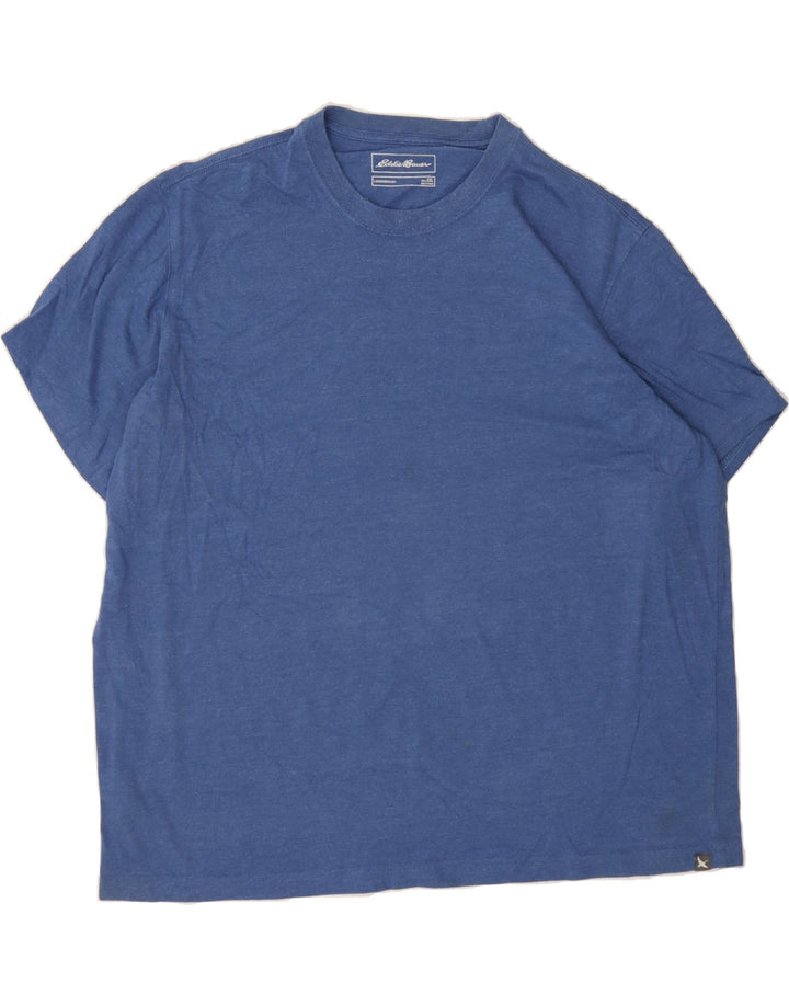 EDDIE BAUER Mens T-Shirt Top 2XL Blue Cotton Vintage Eddie Bauer and Second-Hand Eddie Bauer from Messina Hembry 