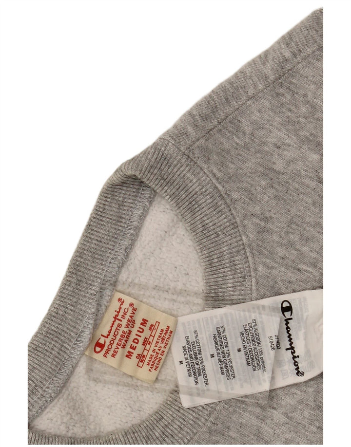 Champion Mens Sweatshirt Jumper Medium Grey Cotton