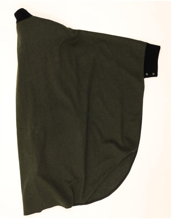 Anna E Cristina Womens Poncho Coat IT 44 Medium Green Colourblock