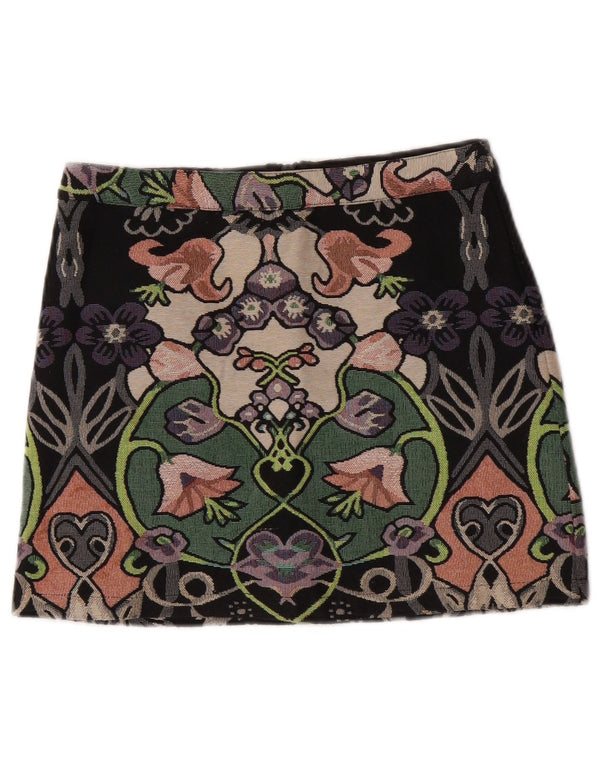 Topshop Womens Mini Skirt UK 8 Small W28  Multicoloured Floral Polyester