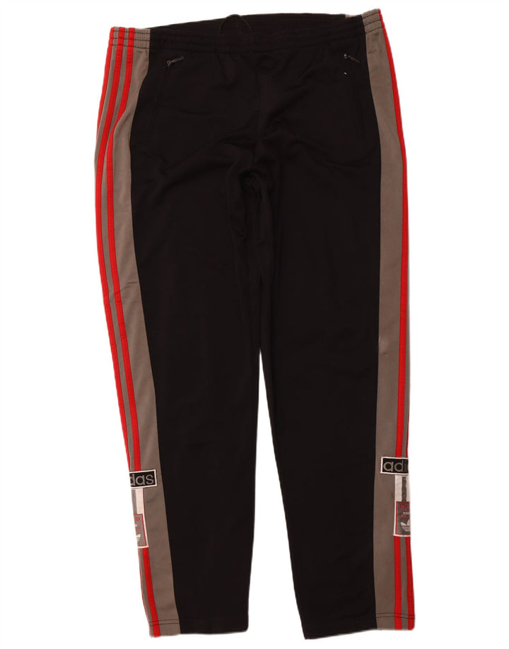 ADIDAS Womens Graphic Tracksuit Trousers Large Black Colourblock Sports