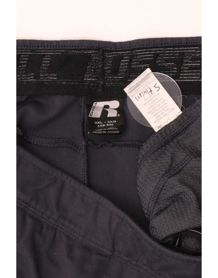 Russell Athletic Mens Tracksuit Trousers 3XL Grey Rayon