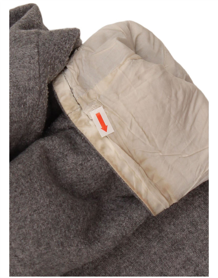 Tommy Hilfiger Womens Hooded Overcoat UK 18 XL Grey Wool