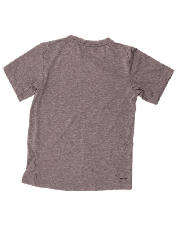 Nike Boys Dri Fit Graphic T-Shirt Top 10-11 Years Medium Grey Polyester