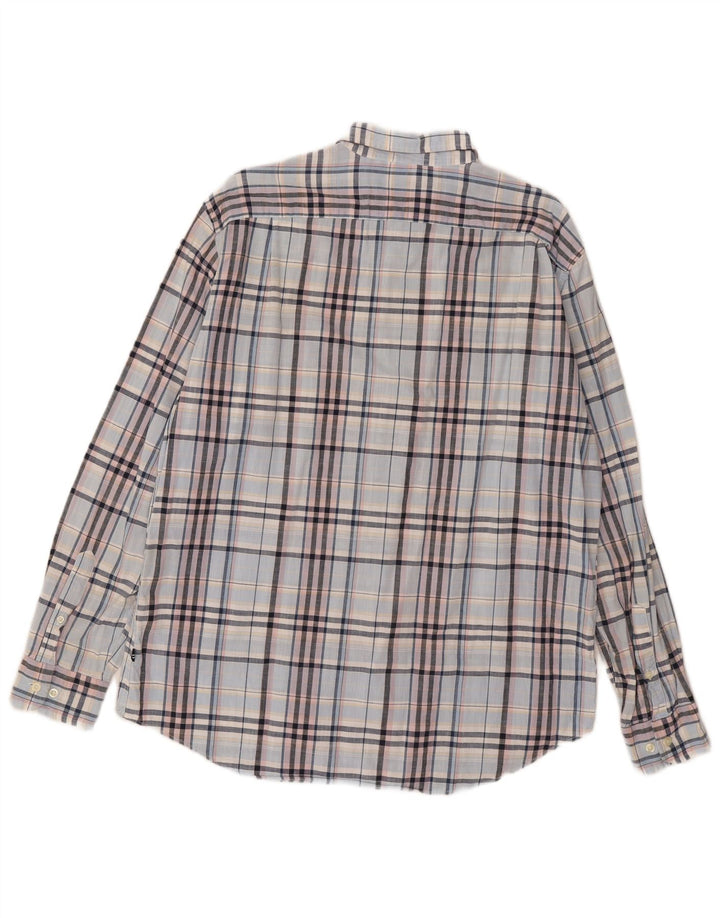 Nautica Mens Heritage Shirt Large Blue Check Cotton