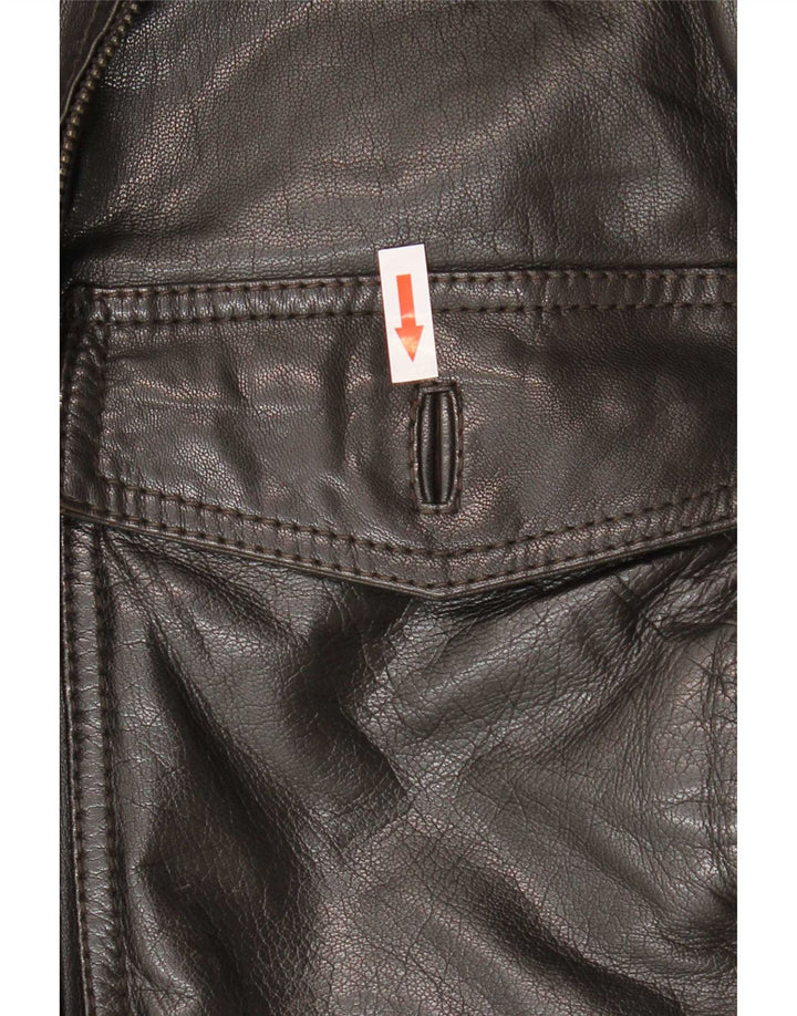 Conbipel Mens Leather Jacket IT 52 Large Black