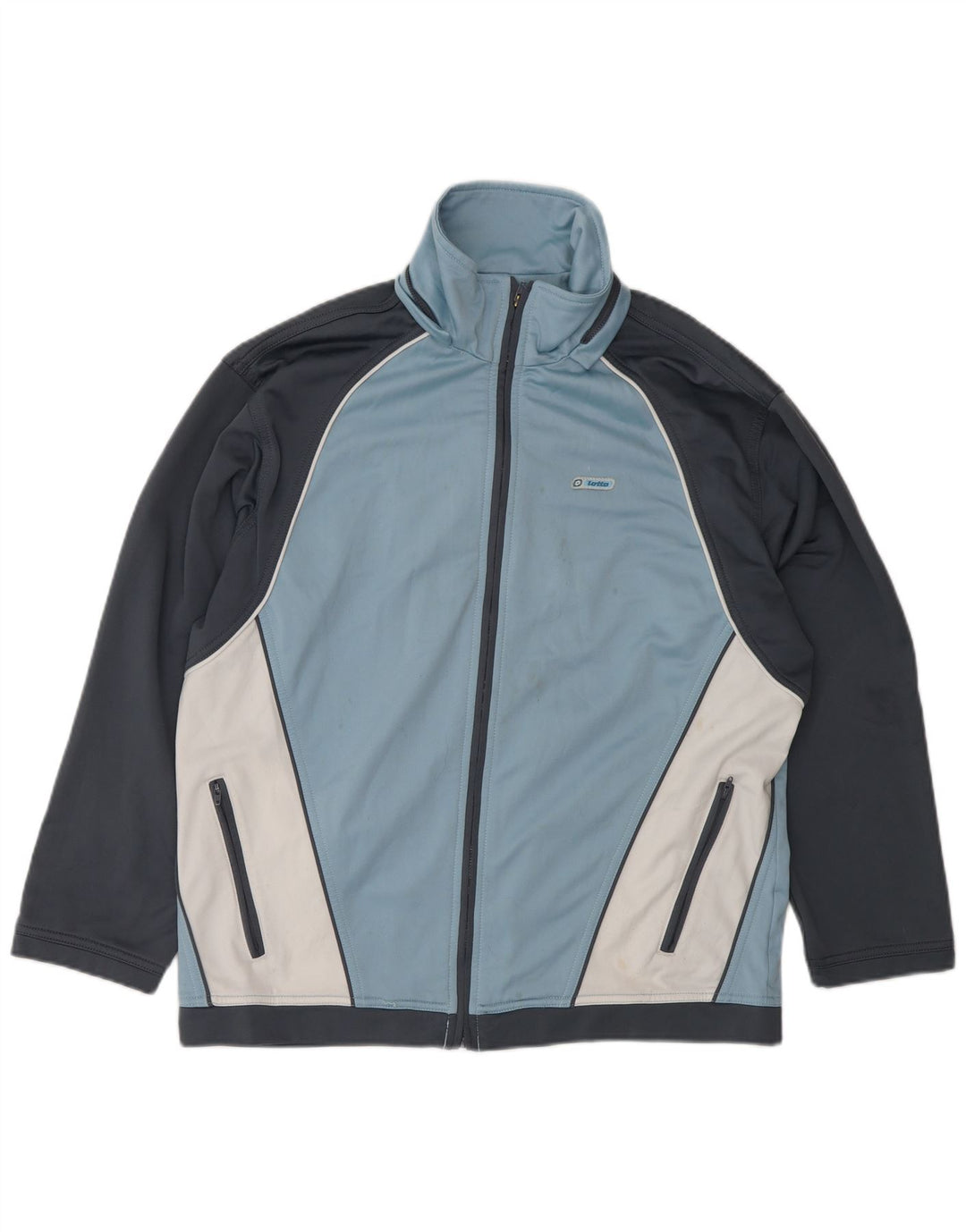 LOTTO Womens Tracksuit Top Jacket UK 20 2XL Blue Colourblock