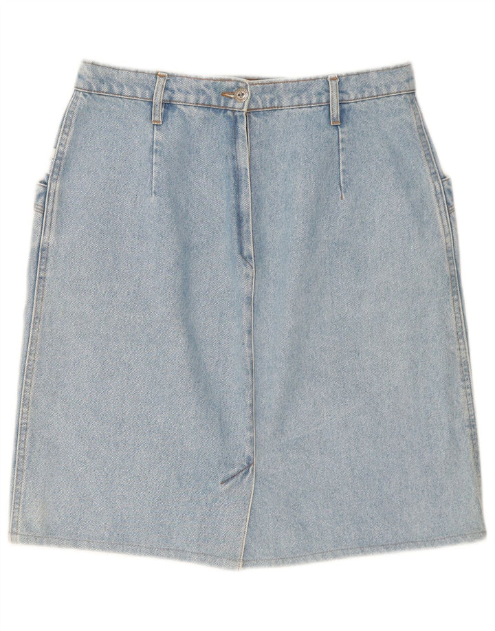Vintage Womens Denim Skirt W32 Medium Blue
