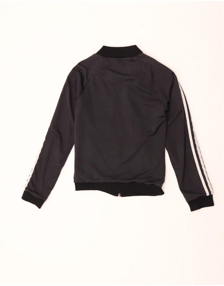 Adidas Womens Tracksuit Top Jacket EU 34 XS Black Nylon