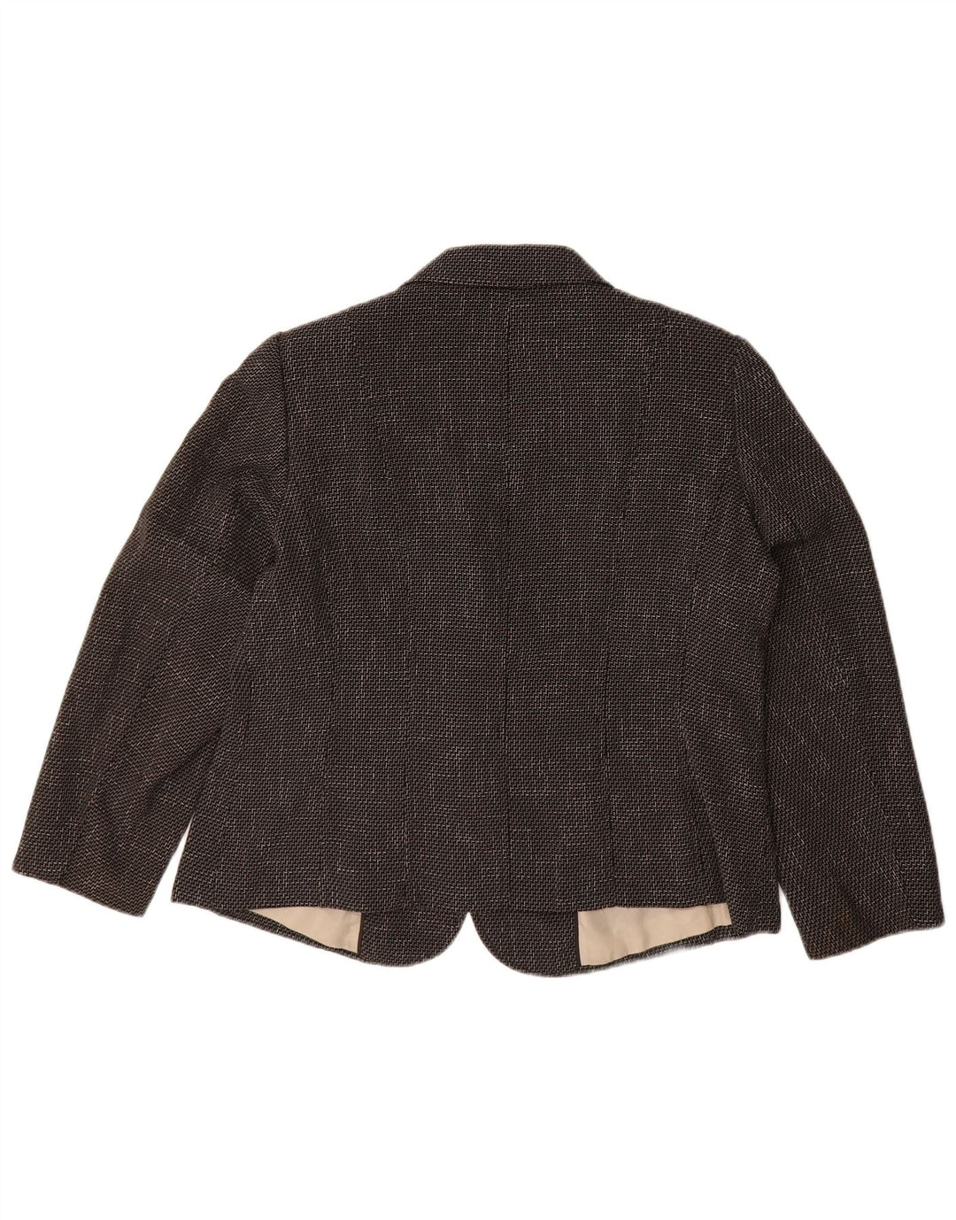 Marks & Spencer Womens 5 Button Blazer Jacket UK 18 XL Black Chevron
