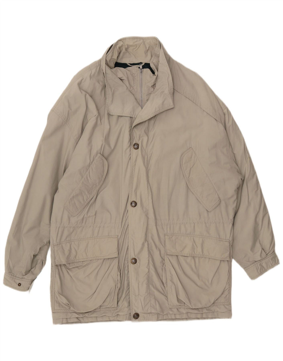 BUGATTI Mens Gore-Tex Windbreaker Coat IT 50 Large Grey Cotton