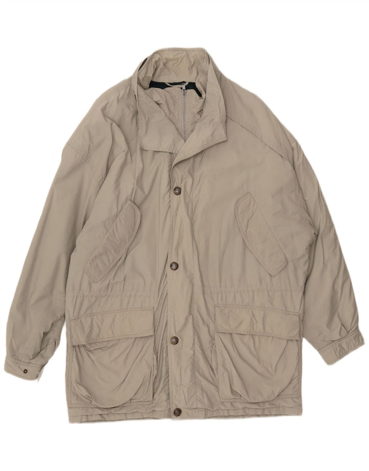 BUGATTI Mens Gore-Tex Windbreaker Coat IT 50 Large Grey Cotton