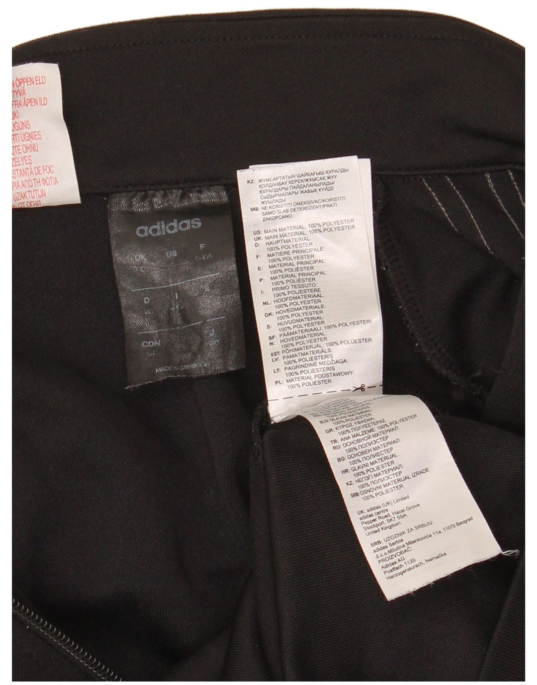 ADIDAS Boys Tracksuit Top Jacket 9-10 Years Black Polyester