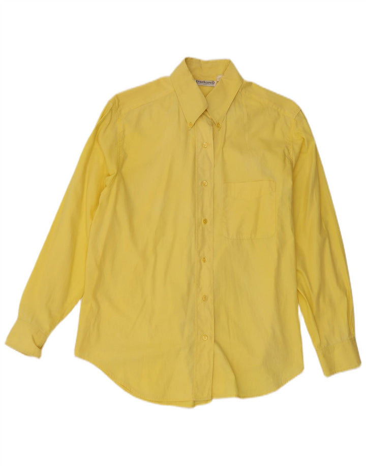 Cacharel Womens Shirt UK 14 Large Yellow