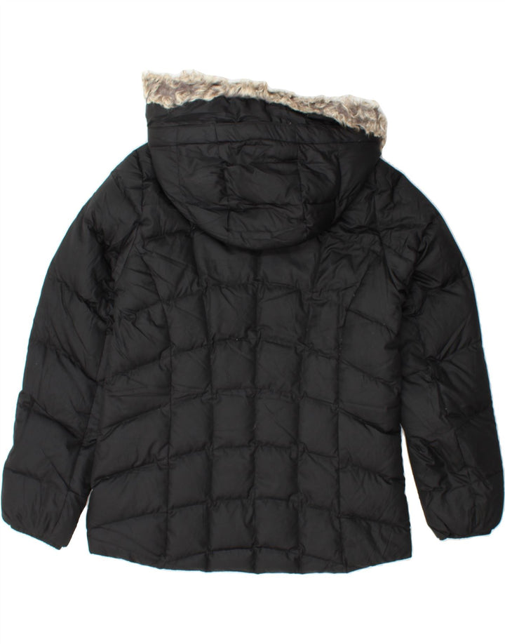EDDIE BAUER Womens Hooded Padded Jacket UK 14 Medium Black Polyester Vintage Eddie Bauer and Second-Hand Eddie Bauer from Messina Hembry 