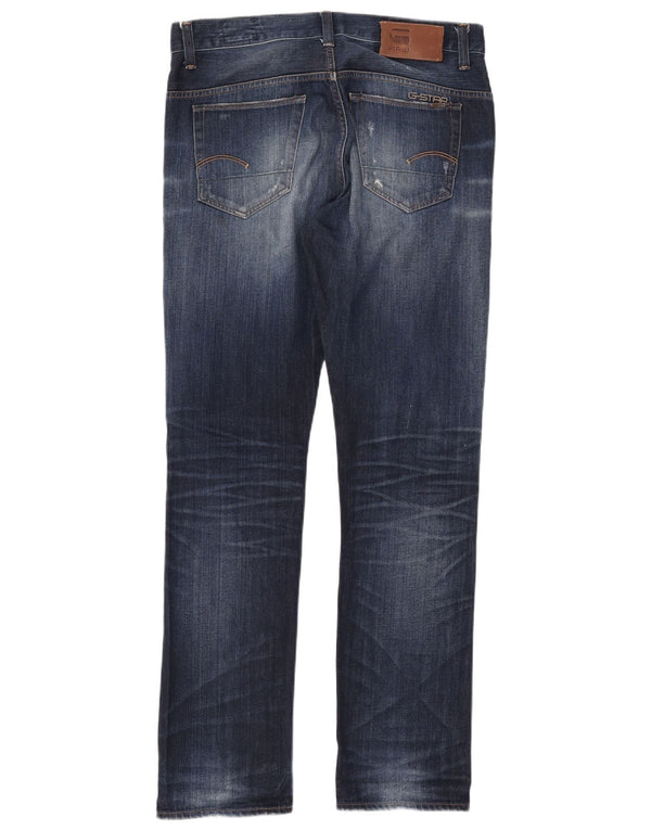 G-Star Mens Slim Jeans W34 L34 Blue Cotton