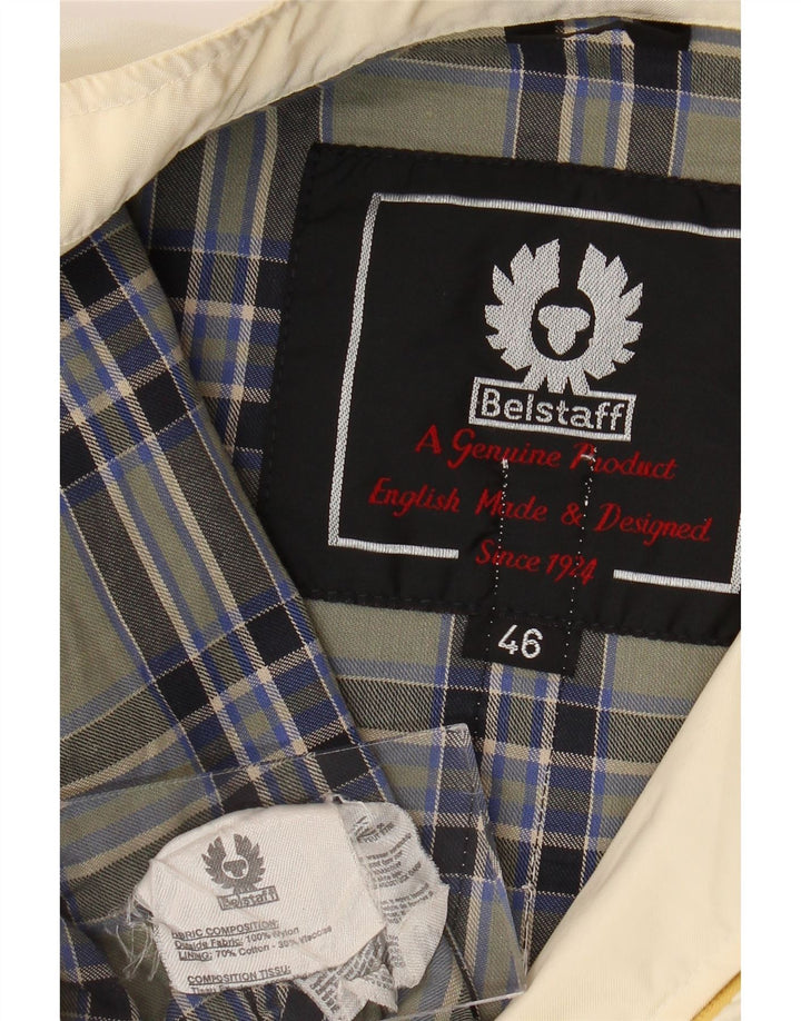 Belstaff Womens Biker Jacket IT 46 Large Off White Nylon