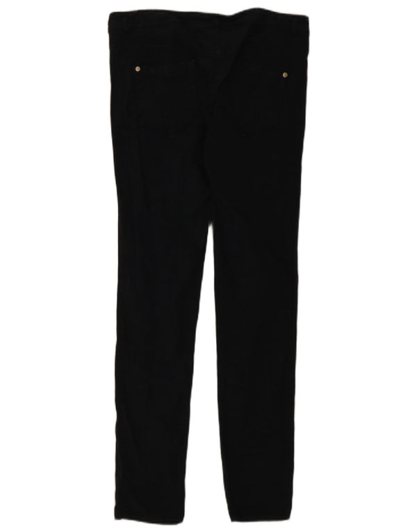 Marella Womens Skinny Chino Trousers UK 14 Large W32 L32 Black Cotton