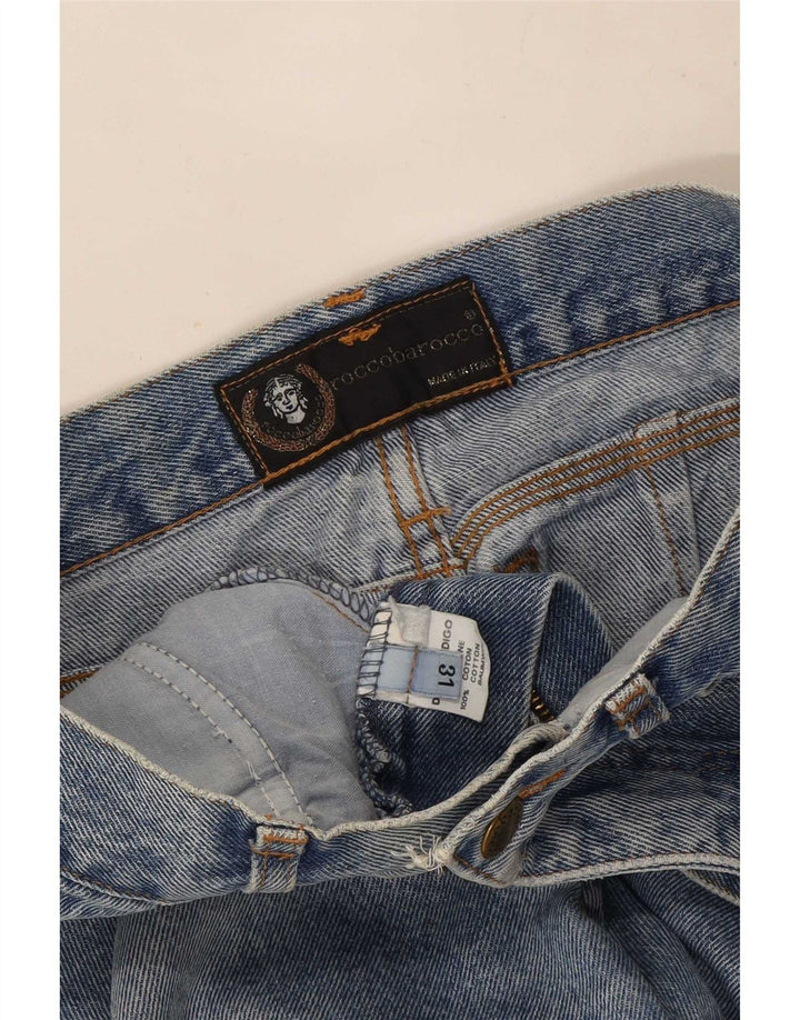 Roccobarocco Womens Cropped Jeans W31 L25 Blue Cotton