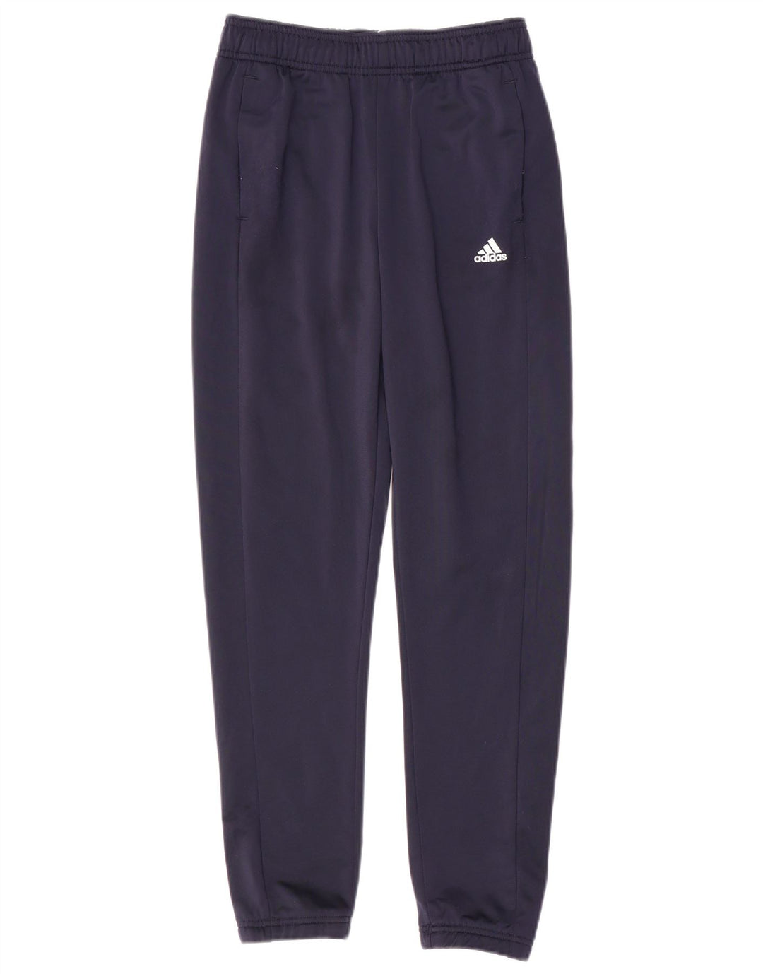 ADIDAS Boys Tracksuit Trousers Joggers 11-12 Years Navy Blue Polyester