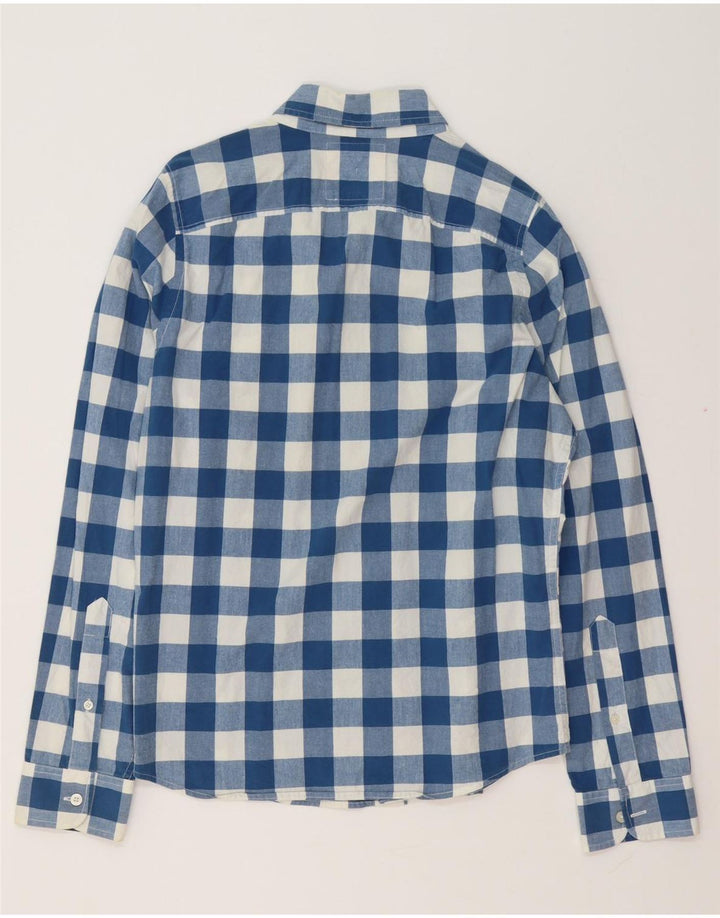 Hollister Mens Shirt Medium Blue Gingham Cotton