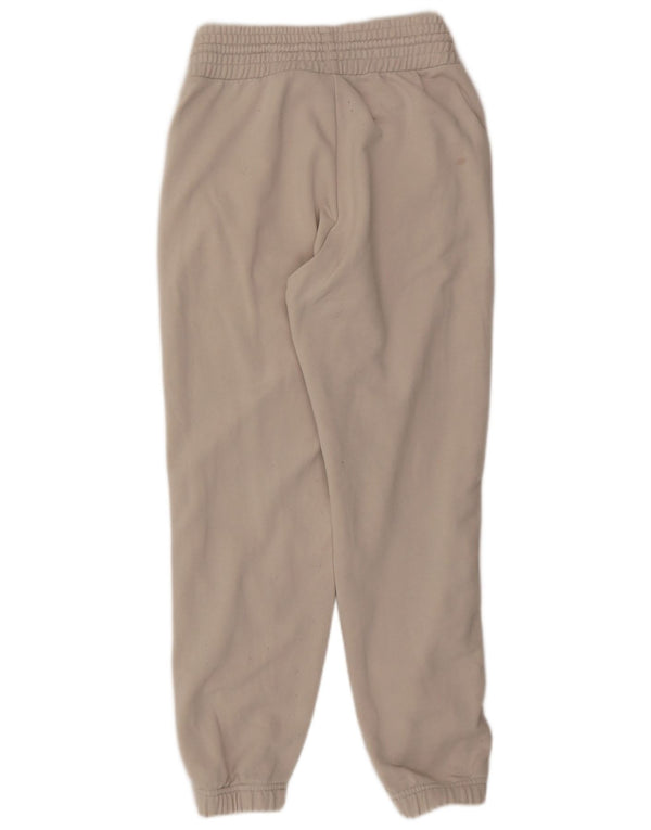 Adidas Womens Tracksuit Trousers Joggers UK 12 Medium Off White Cotton
