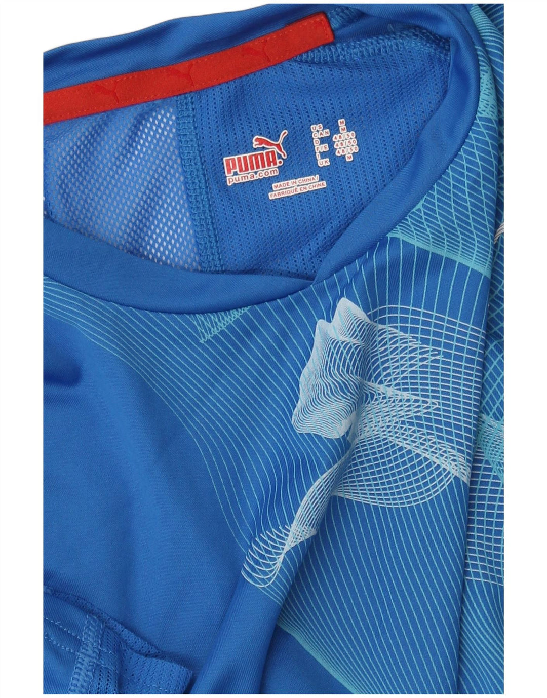 PUMA Mens Graphic T-Shirt Top Medium Blue