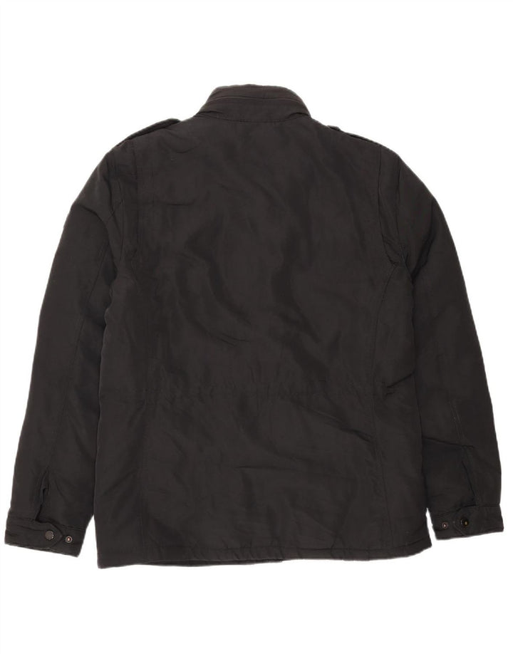 LIU JO Mens Military Jacket UK 38 Medium Black Polyester
