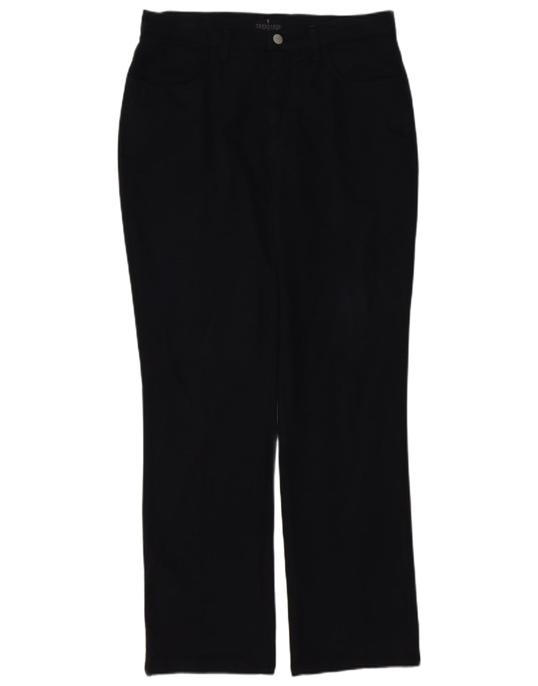 TRUSSARDI Womens Tapered Casual Trousers W34 L30  Black Cotton