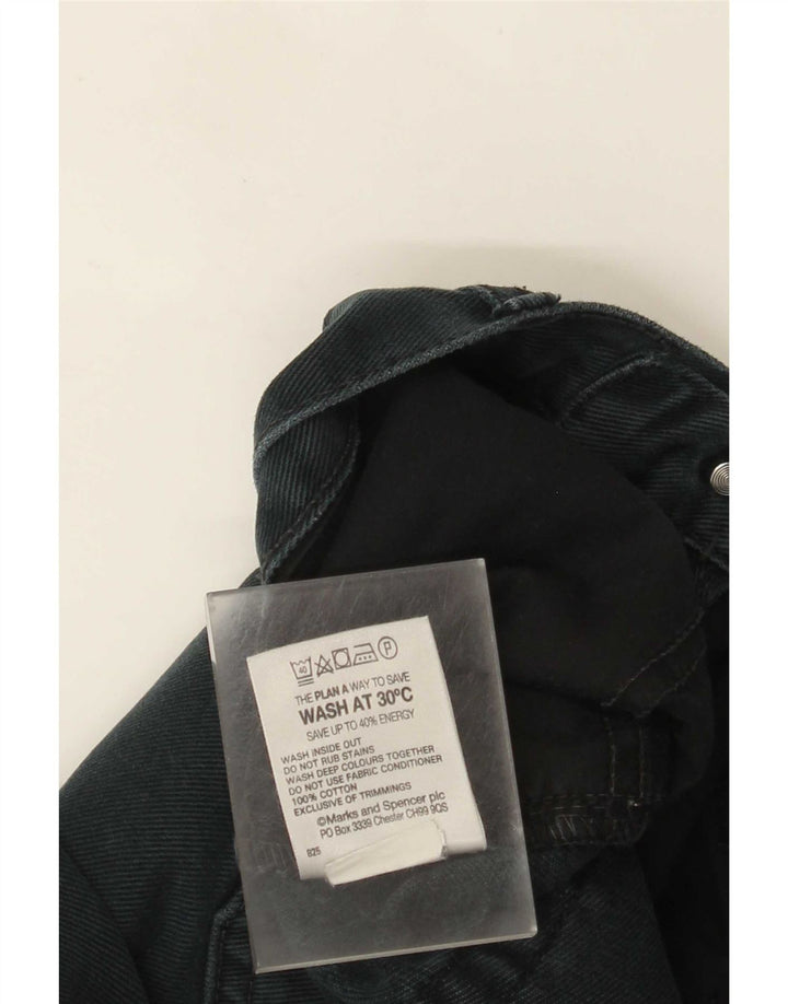 Marks & Spencer Mens Distressed Straight Jeans W34 L31 Black Cotton