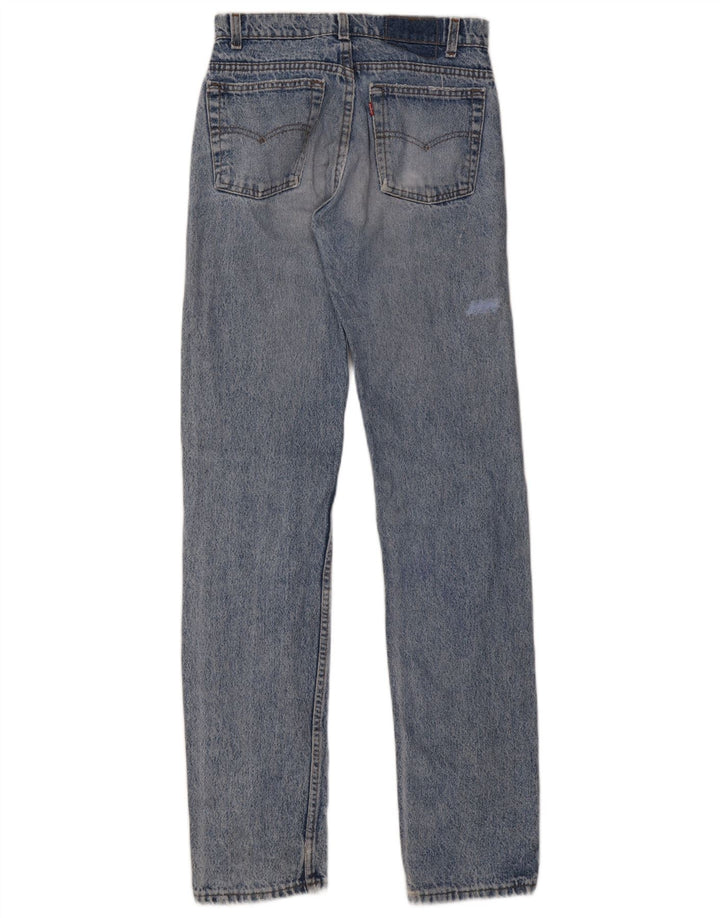 LEVI'S Womens Distressed Straight Jeans W30 L36 Blue Cotton