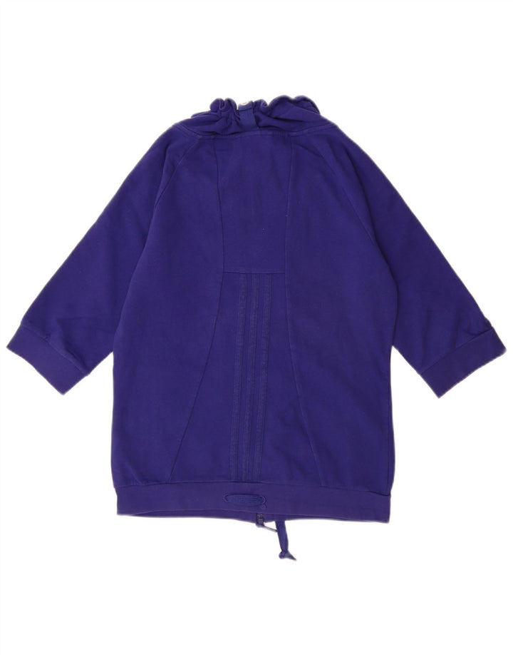 ADIDAS Womens 3/4 Sleeve Sweatshirt Jumper UK 10 Small Blue Cotton