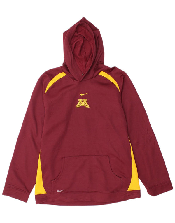 Nike Womens Minnesota Golden Gophers Hoodie Jumper UK 16/18 Large Burgundy