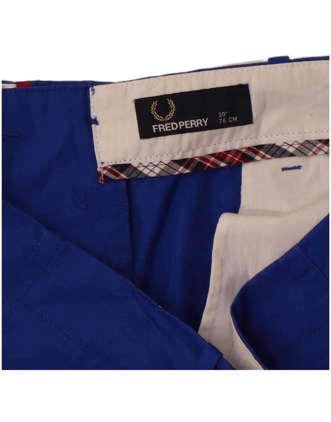 FRED PERRY Mens Chino Shorts W30 Medium  Blue Cotton