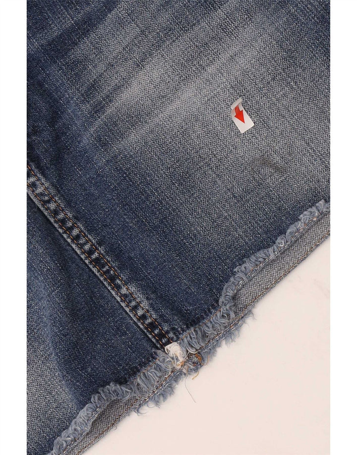 Rifle Womens Mini Denim Skirt W27 Small Blue Cotton