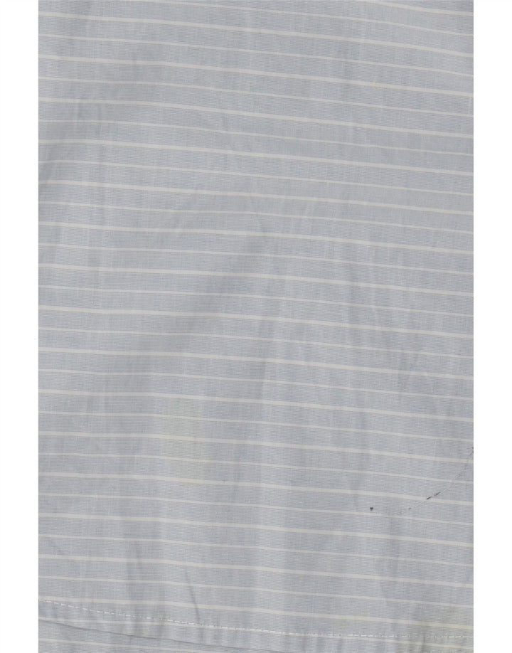 Kappa Mens Pullover Shirt Large Blue Pinstripe Cotton